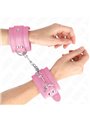 Kink - Polsini in Pelle Vegana Rosa 20-23 Cm x 5,5 Cm