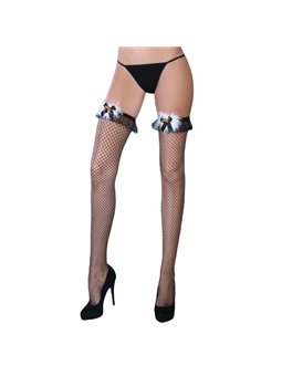 Livco Corsetti Pearl Black CF 17277 - Calze Nere a Rete S/L