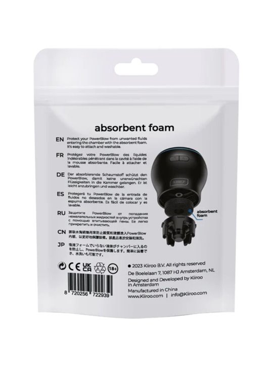 Kiiroo Power Blow - Schiuma Assorbente per Masturbatore Confezione da 5