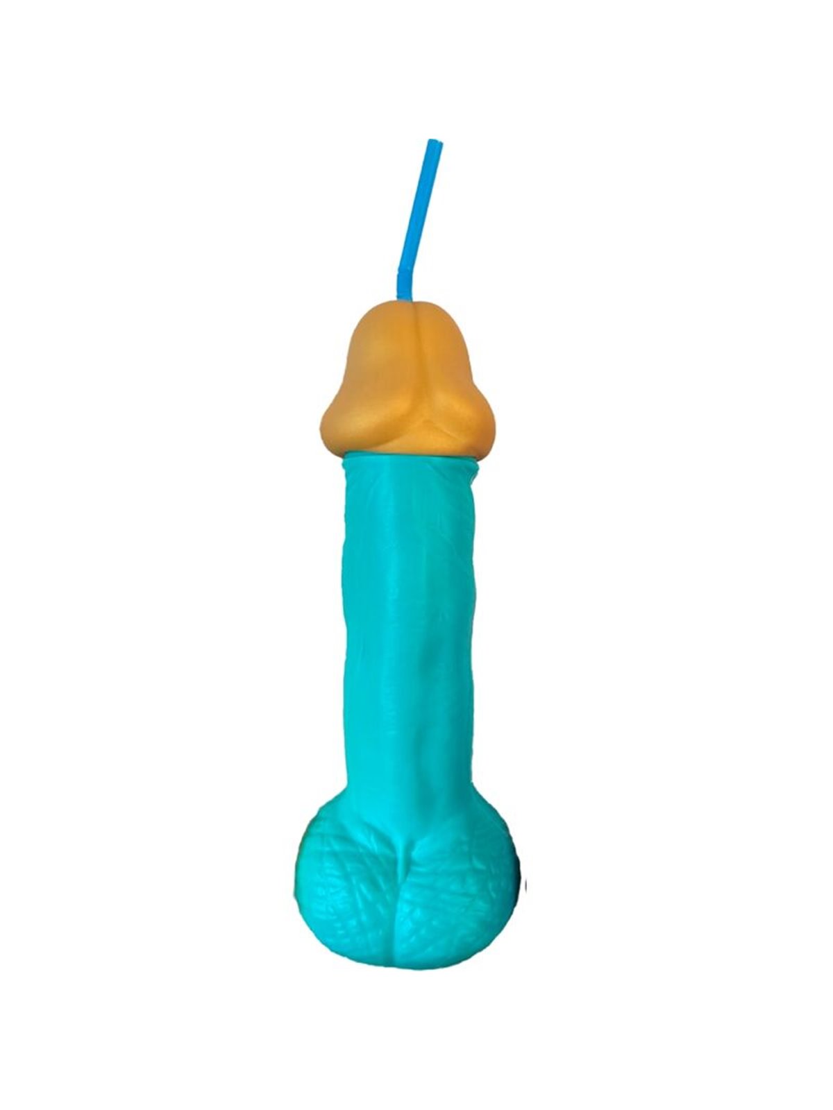 Diablo Picante - Bicchiere Blu a Forma di Pene con Cannuccia