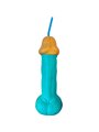 Diablo Picante - Bicchiere Blu a Forma di Pene con Cannuccia