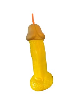 Diablo Picante - Bicchiere Giallo a Forma di Pene con Cannuccia