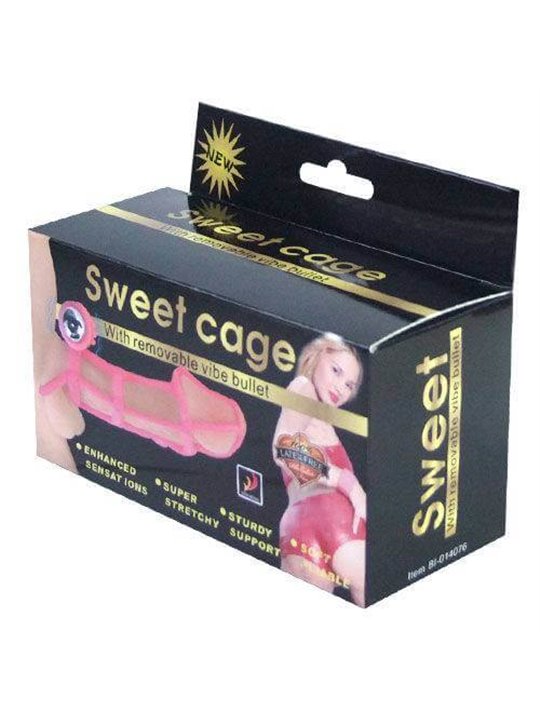 Baile - Gabbia Fallica e Anello in Silicone Vibrante Rosa