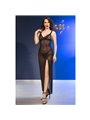 Chilirose CR 4723 - Babydoll Lungo con Perizoma Abbinato Nero L