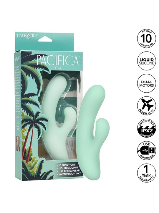 Calexotics - Pacifica Fiji Vibrator & Estimulator G Spot 10 Vibrations Aqua