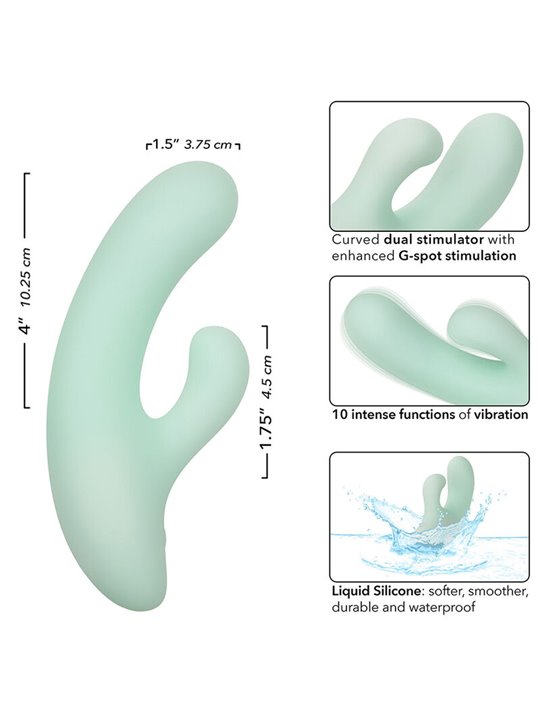 Calexotics - Pacifica Fiji Vibrator & Estimulator G Spot 10 Vibrations Aqua