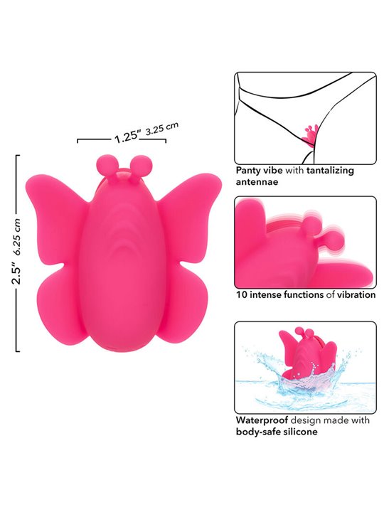 Calexotics Neon Vibes Flutter - Stimolatore Panty 10 Vibrazioni Rosa