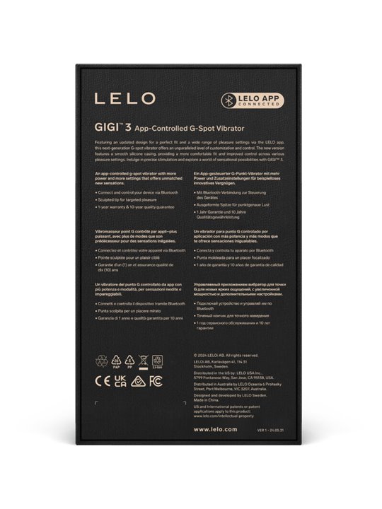 Lelo - Gigi™ 3 - Vibratore Stimolatore Punto G in Silicone 16,3 Cm Rosa