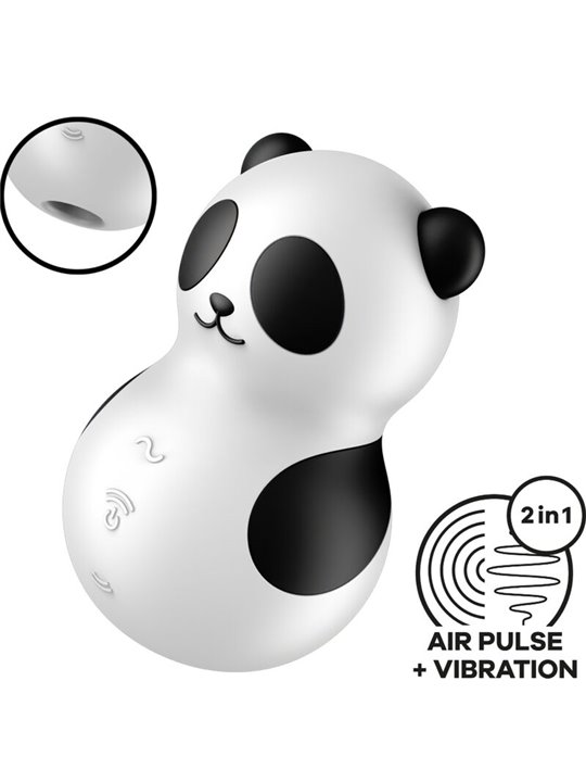 Satisfyer - Pocket Panda Stimulator & Vibrator Black And White