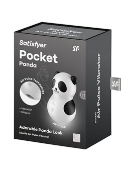 Satisfyer - Pocket Panda Stimulator & Vibrator Black And White