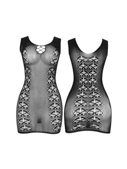 Subblime 952167 - Bodystocking Corto a Rete Elastica Nero Taglia Unica