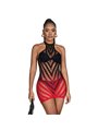 Subblime 952242 - Bodystocking Elastico Rosso e Nero Taglia Unica