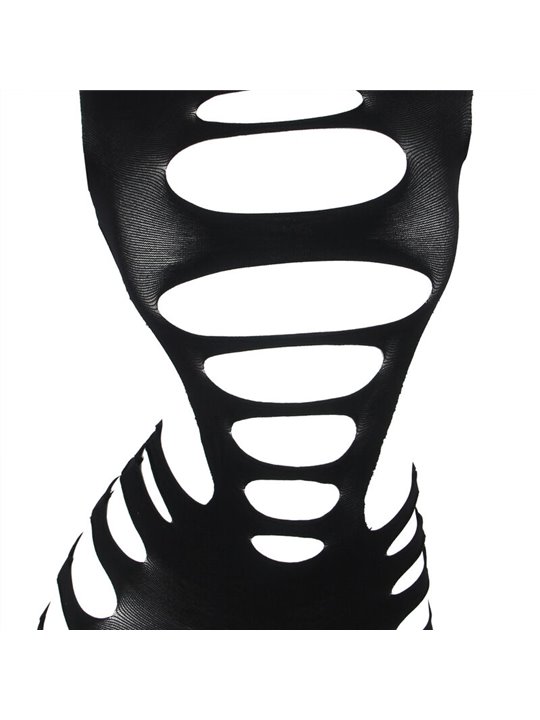 Subblime 952266 - Bodystocking a Rete Manica Lunga Nero Taglia Unica