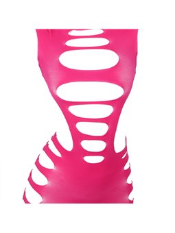 Subblime 952273 - Bodystocking a Rete Manica Lunga Rosa Taglia Unica