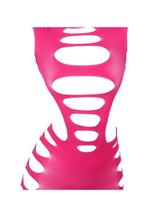Subblime 952273 - Bodystocking a Rete Manica Lunga Rosa Taglia Unica