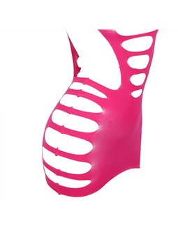Subblime 952273 - Bodystocking a Rete Manica Lunga Rosa Taglia Unica