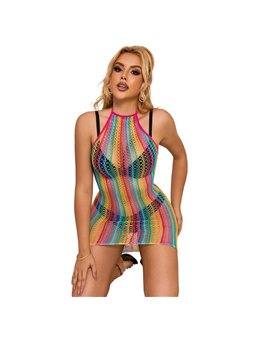 Subblime 952341 - Bodystocking a Rete Arcobaleno Taglia Unica