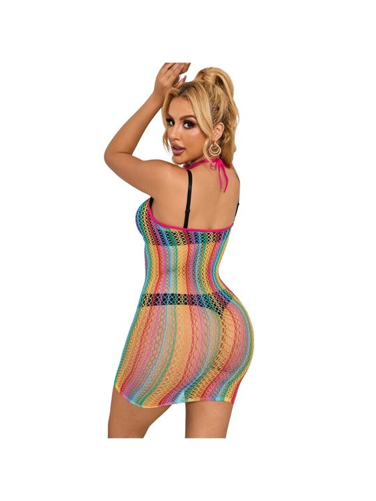 Subblime 952341 - Bodystocking a Rete Arcobaleno Taglia Unica