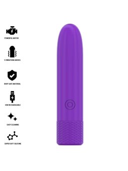 Intense - Symone Usb Rechargeable Vibrating Bullet 8 Vibrations Purple 10 X 2.2 Cm