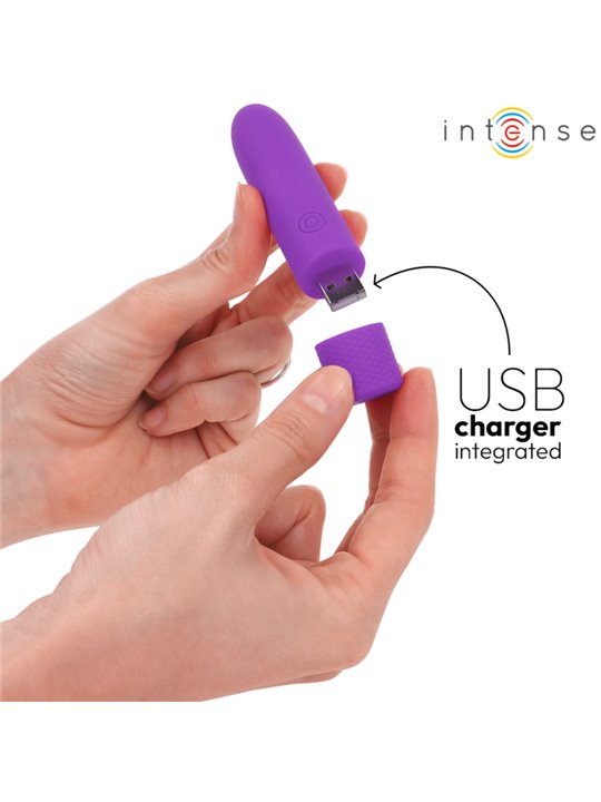 Intense - Symone Usb Rechargeable Vibrating Bullet 8 Vibrations Purple 10 X 2.2 Cm