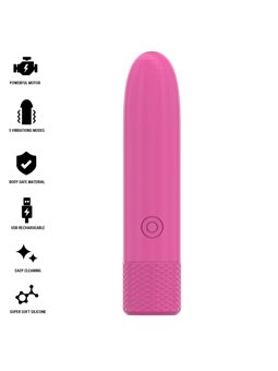 Intense - Symone Usb Rechargeable Vibrating Bullet 8 Vibrations Pink 10 X 2.2 Cm