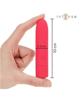 Intense Symone - Vibratore Bullet Usb 8 Vibrazioni Rosso 10 x 2,2 Cm