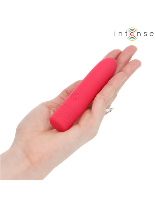 Intense Symone - Vibratore Bullet Usb 8 Vibrazioni Rosso 10 x 2,2 Cm