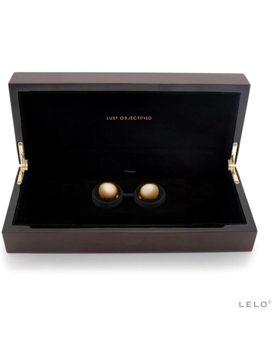 Lelo Luna - Perline Sfere di Kegel in Silicone Ricoperte in Oro 20k
