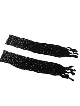 Subblime - 952174 Fishnet Bodystocking With Gloves And Diamonds Black One Size