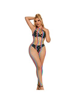 Subblime 952358 - Bodystocking a Rete Arcobaleno Taglia Unica