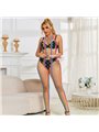 Subblime - 952358 Rainbow Halter Neck Fishnet Bodystocking One Size