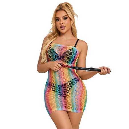 Subblime 952365 - Bodystocking a Rete Arcobaleno Taglia Unica