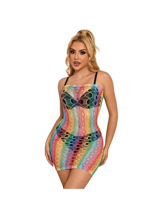 Subblime 952365 - Bodystocking a Rete Arcobaleno Taglia Unica