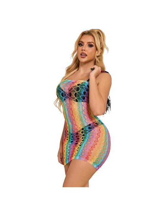 Subblime 952365 - Bodystocking a Rete Arcobaleno Taglia Unica