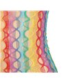 Subblime - 952365 Rainbow Bare Shoulder Fishnet Bodystocking One Size