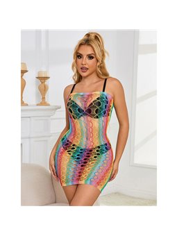 Subblime 952365 - Bodystocking a Rete Arcobaleno Taglia Unica