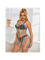 Subblime 952365 - Bodystocking a Rete Arcobaleno Taglia Unica