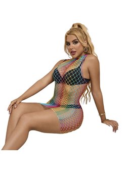 Subblime 952433 - Bodystocking a Rete Arcobaleno Taglia Unica