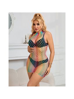 Subblime 952433 - Bodystocking a Rete Arcobaleno Taglia Unica