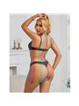 Subblime 952433 - Bodystocking a Rete Arcobaleno Taglia Unica