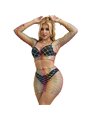 Subblime 952440 - Bodystocking a Rete Arcobaleno Taglia Unica