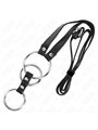 Kink - Triplo Anello Fallico in Metallo 3,8-5 Cm con Cintura 112 Cm