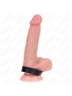 Kink - Anello Fallico in Pelle Vegana con Automatici 21,5x1,5 Cm