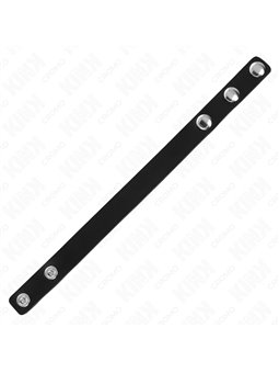 Kink - Leather Penis Ring With Pressure Closure 21.5 X 1.5 Cm