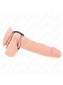 Kink - Doppio Anello Fallico in Metallo 3,8-5 Cm con Cinturino
