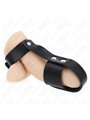 Kink - Leather Penis Cage Ring With Adjustable Ball Divider