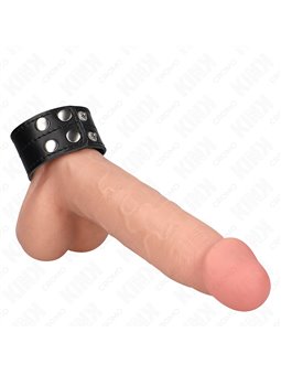 Kink - Leather Penis Ring With Pressure Closure 18.5 X 3.3 Cm