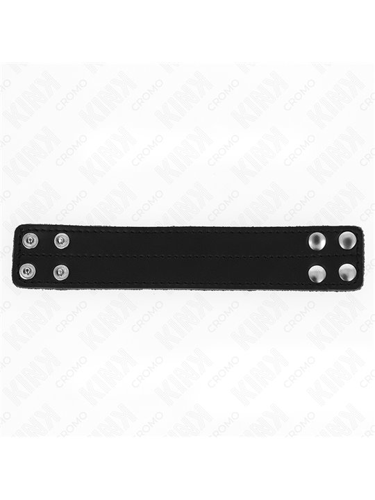 Kink - Leather Penis Ring With Pressure Closure 18.5 X 3.3 Cm