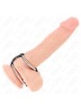 Kink - Cinturino in Pelle Vegana con 2 Anelli Fallici in Metallo 3,8-5 Cm