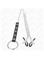 Kink - Metal Penis Ring With Chain And Adjustable Nipple Clamps